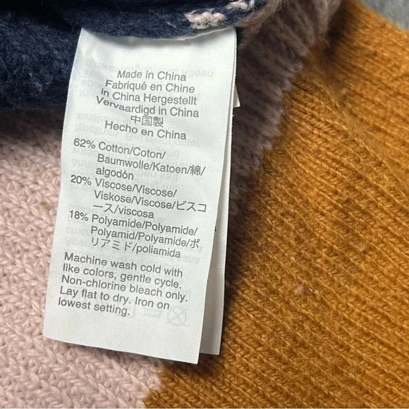 Madewell Thompson Pocket Pullover Sweater in Rainbow Stripe Size Small - Picture 7 of 7